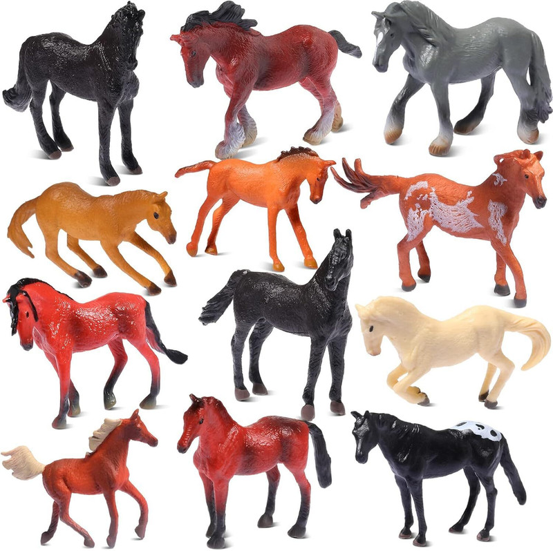 Mallexo Realistic Horses Farm Animals Toys for Kids 3+| 13 PCs Cute Pegasus Animal Toys(Multicolor)