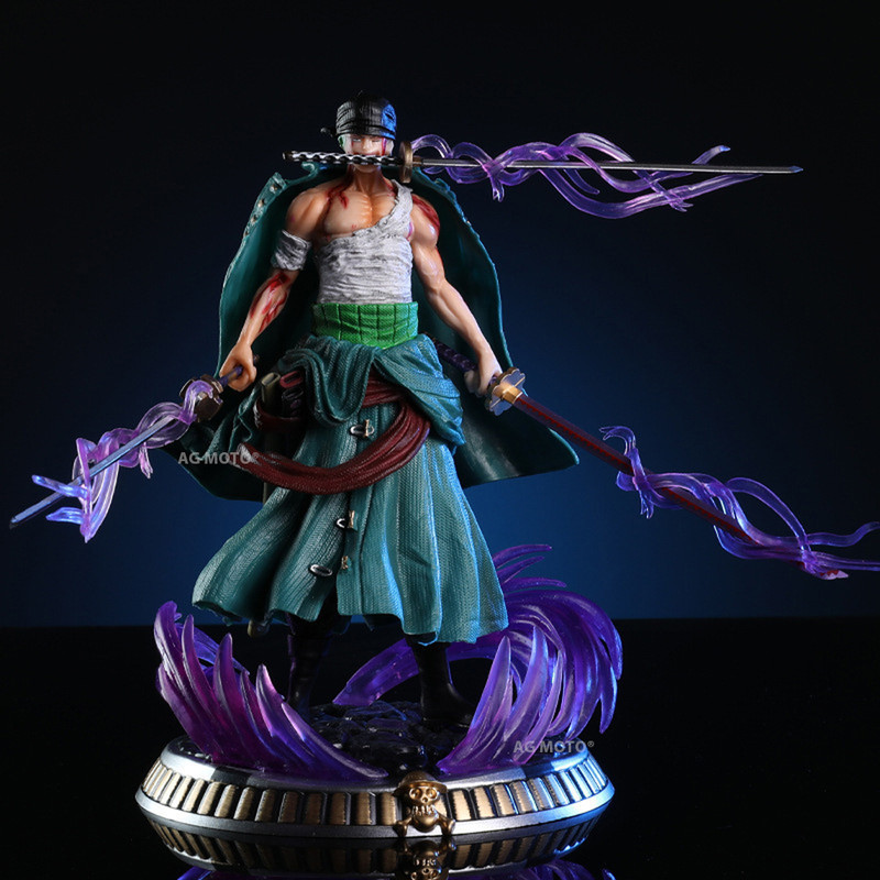 AG MOTO Roronoa Zoro Anime Action Figure In Action One Piece Action Figures Toys(Multicolor)