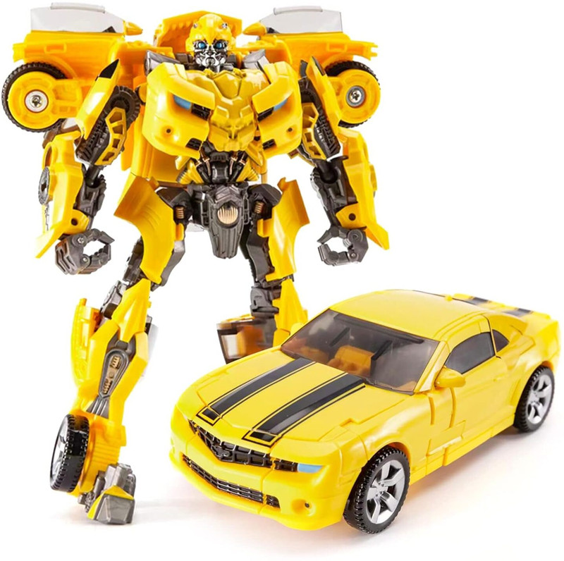 Metaformation Yellow Transforming Robot Action Figure – Car to Robot Toy for Kids 6.5 Inch(Yellow)