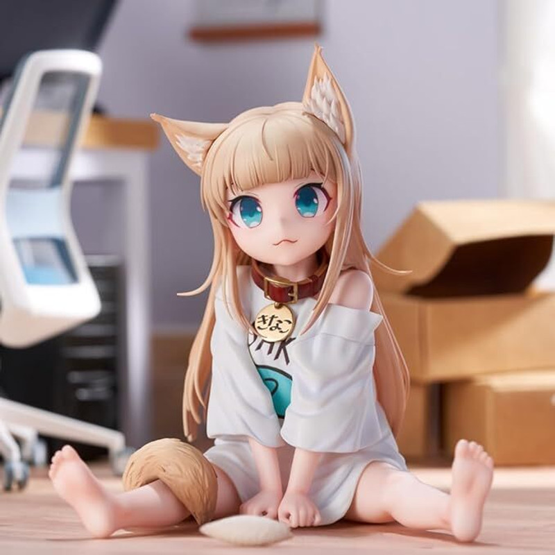 msvfashions Anime Cat Girl PVC Figure Cute Sitting Pose Collectible 14 cm Anime Figurine(Multicolor)