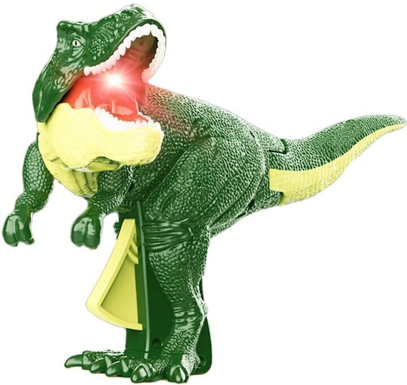 MAIRAAG Dinosaur Toy with LED Light & Sound for Kids, Action Animal Figure(Green, Red)