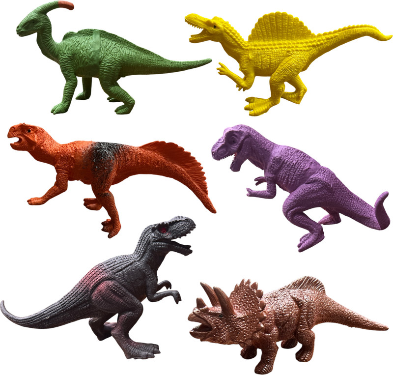 ZESTHOME Realistic Big Dinosaur Figures – Trending Rubber Dinosaur Toys for kids(Multicolor)