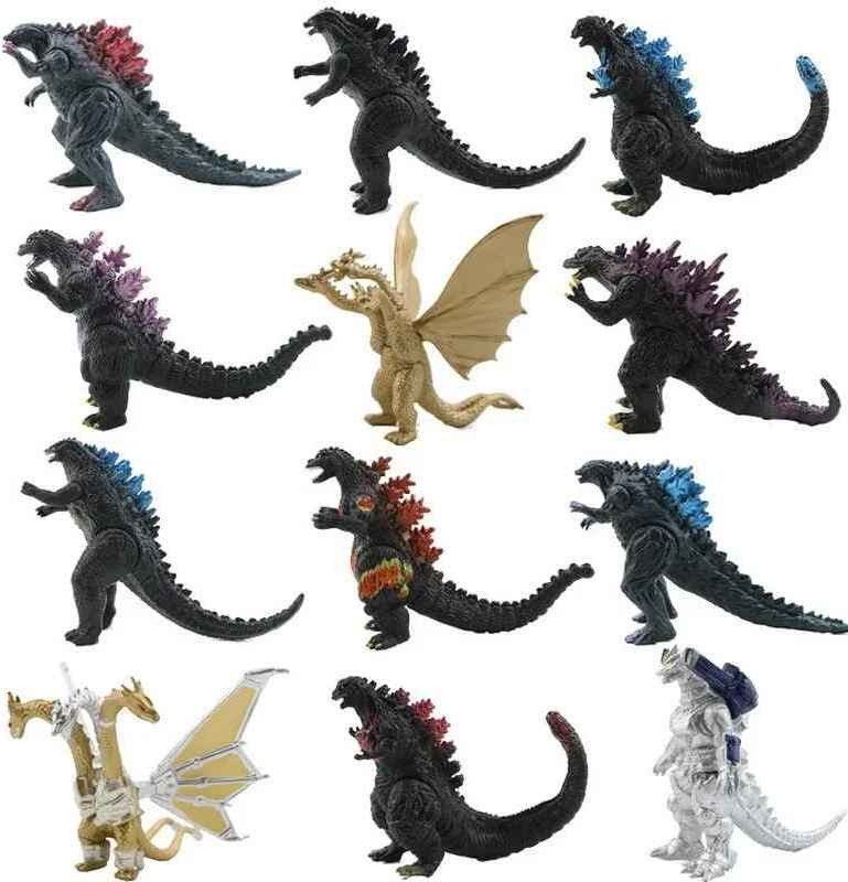 RVM Toys Godzilla vs King Kong Set of 8 Action Figure 7cm Car Dashboard Cake Study Table(Multicolor)