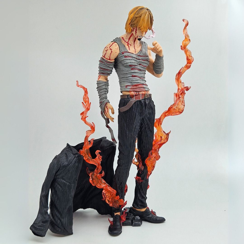 Realmkart One Piece Sanji Action Figure Anime Figurine SANJI Battle Damage Anime Figure(Multicolor)