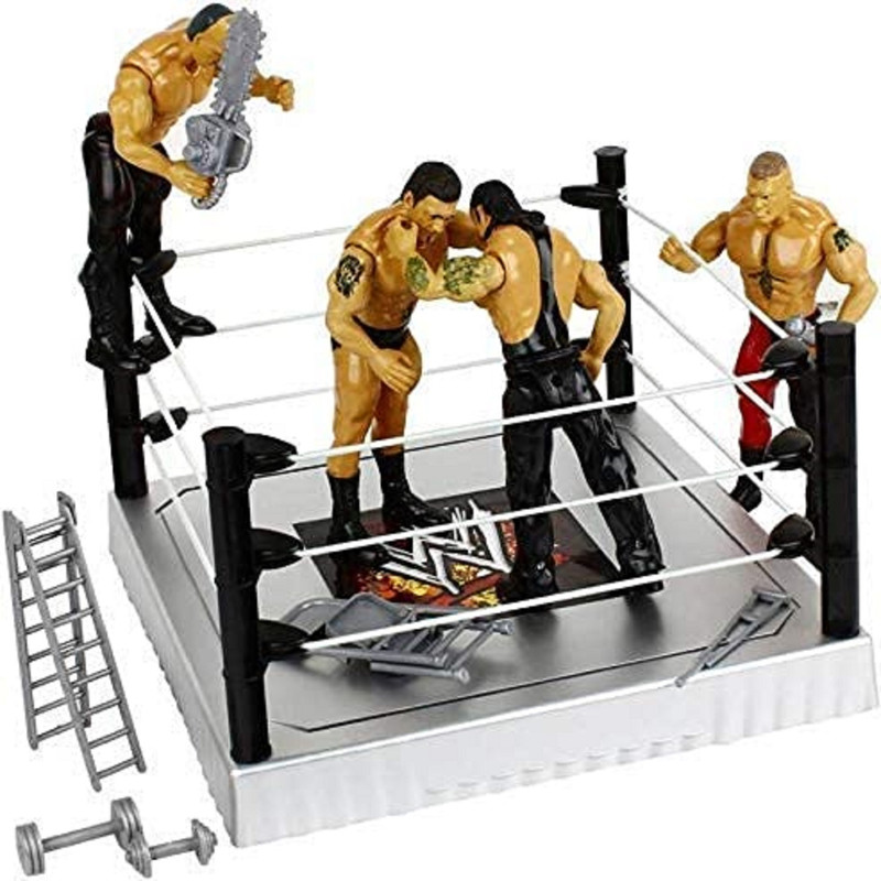 Skstore Wrestling Action figure with Stadium and Ring WWE Action Figure toys Set(Multicolor)
