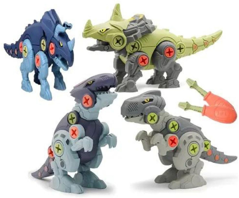 deoxy DIY Building Dinosaur Toys for Kids Take Apart Stem Dinosaur Educational Kit(Multicolor)