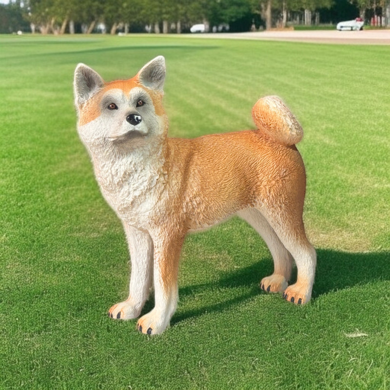 Zuuluzrs Realistic Simulation Shiba Inu Dog Pet Animal Action Model Figure Dog Toy(Multicolor)