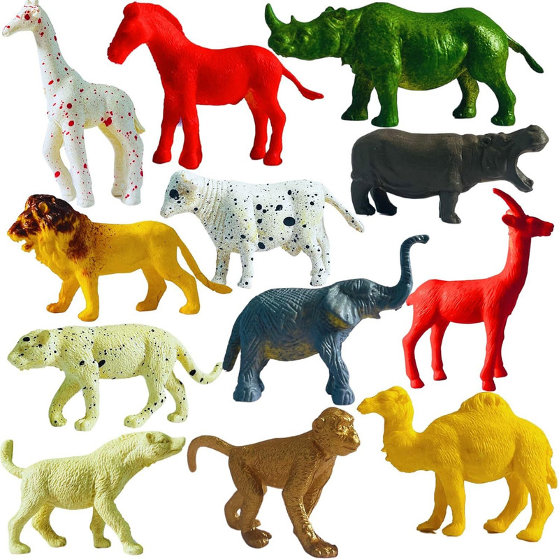 Kmc kidoz Animal Action Figure Toy for Boys & Girls Birthday Gift(Multicolor)