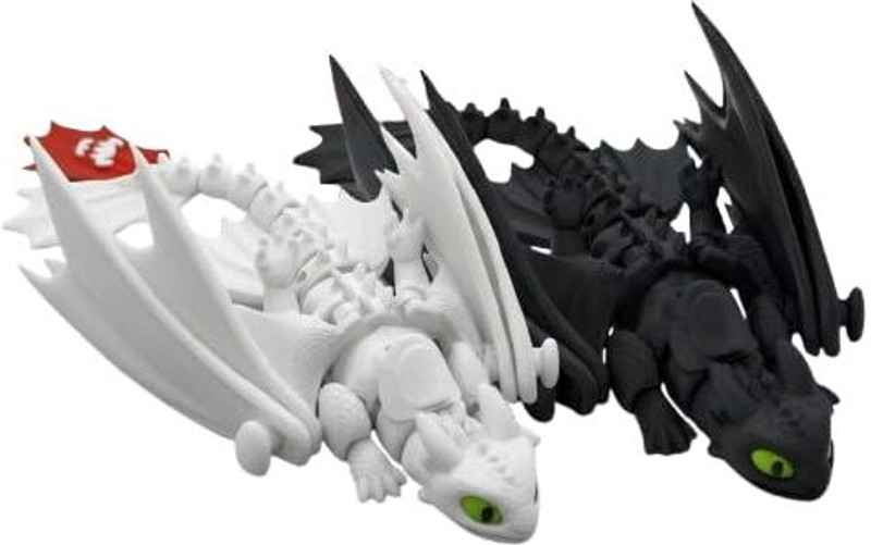 JIGGLEJUG Toothless Night Fury Mini Dragon Toy(Multicolor)