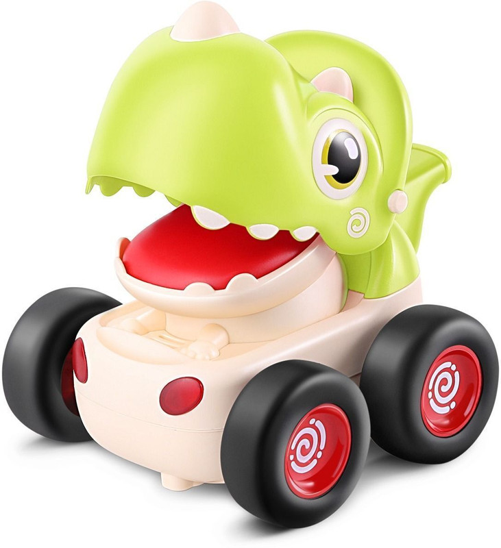 Cellus Tech India Dinosaur Car Toys for Fun Infant Racing Toy Birthday Gift for Boys Girls(Green, White)