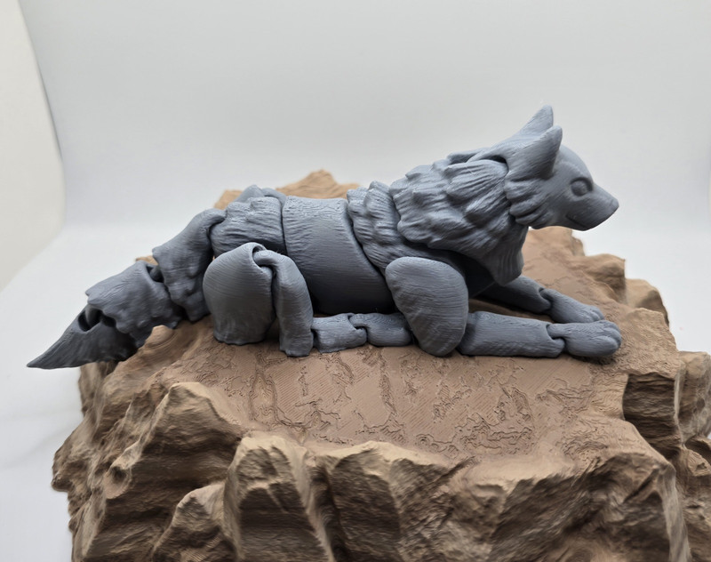 shopella 3D Printed Articulated Fox/Wolf Toy(Black, Red, White)