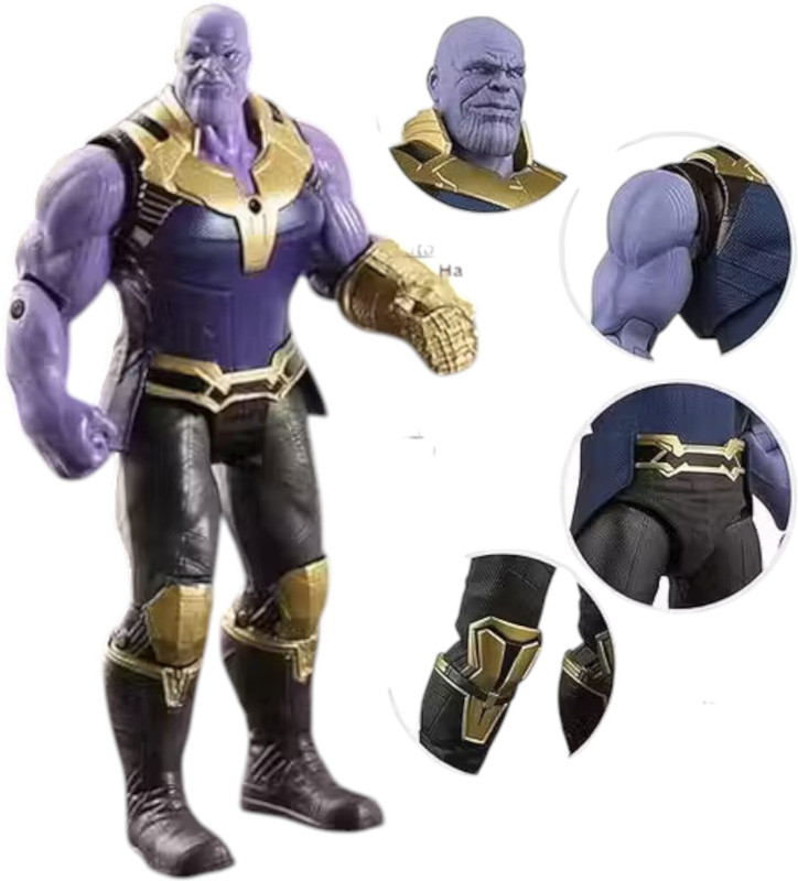 zeora Marvel Avengers Thanos Action Figure Toy Super Hero Collectible for Kids & Fans(Purple)