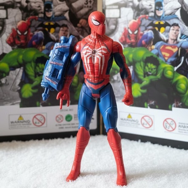 GKNEX Marvel Spider-Man Action Figure Toy for Kids & Collectors(Red, Blue)