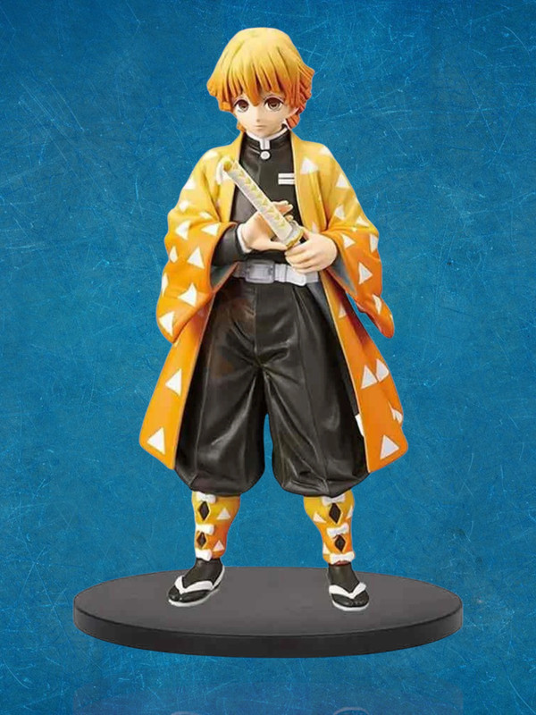 Mangalyaam Premium Edition Zenitsu Action Figure Demon Slayer |15cm Hight (Multicolor)(Multicolor)