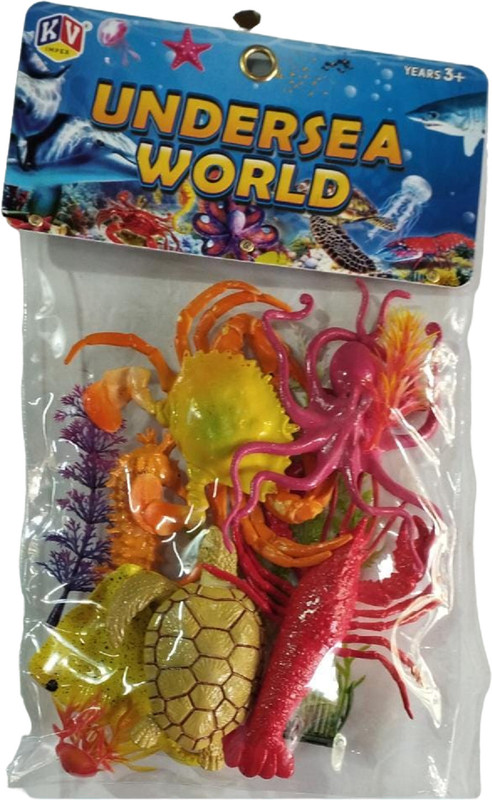 WHITE POPCORN Ocean Sea Animal figureToys(Multicolor)