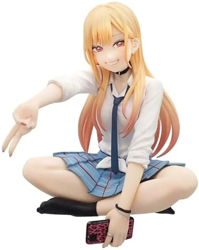 msvfashions Marin Kitagawa Sitting Pose Anime PVC Figure (10cm)(Multicolor)