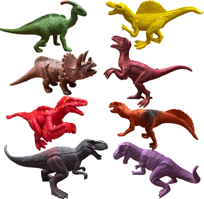 ZESTHOME Big Dinosaur Toys – Trending Realistic Rubber Dinosaur Figure Toys for kids(Multicolor)