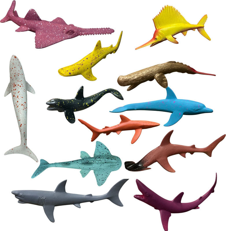 Krishna toys Fishes & Sea Animals Toy Set for Kids - 12-Piece Realistic Ocean Animals Toys(Multicolor)