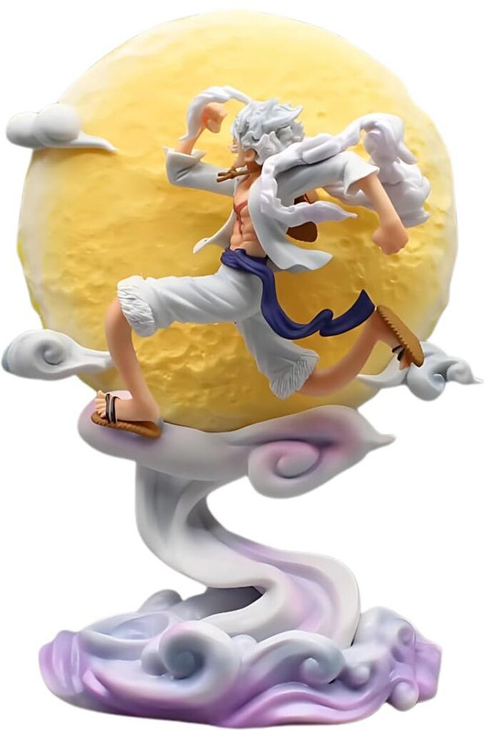 ToonyVerse Anime Luffy Action Figure Gear 5 Sun God Nika Monkey D Luffy Action Figure LED 25CM(Multicolor)