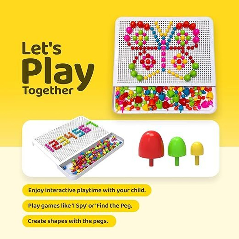 ADORN DEER Peg Board Game – Creative Play & Cognitive Development(Multicolor)