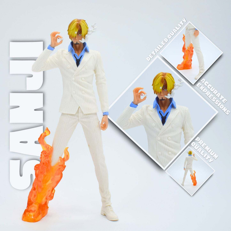 Bugstore Enterprises One Piece Sanji Action Figure Devil Leg Fire Mode | 33 cm Anime Collectible(Multicolor)