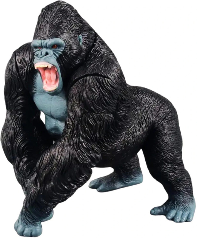 Mallexo Realistic Gorilla King Kong Action Figure Home Decoration Toy Playset for Kids(Black)