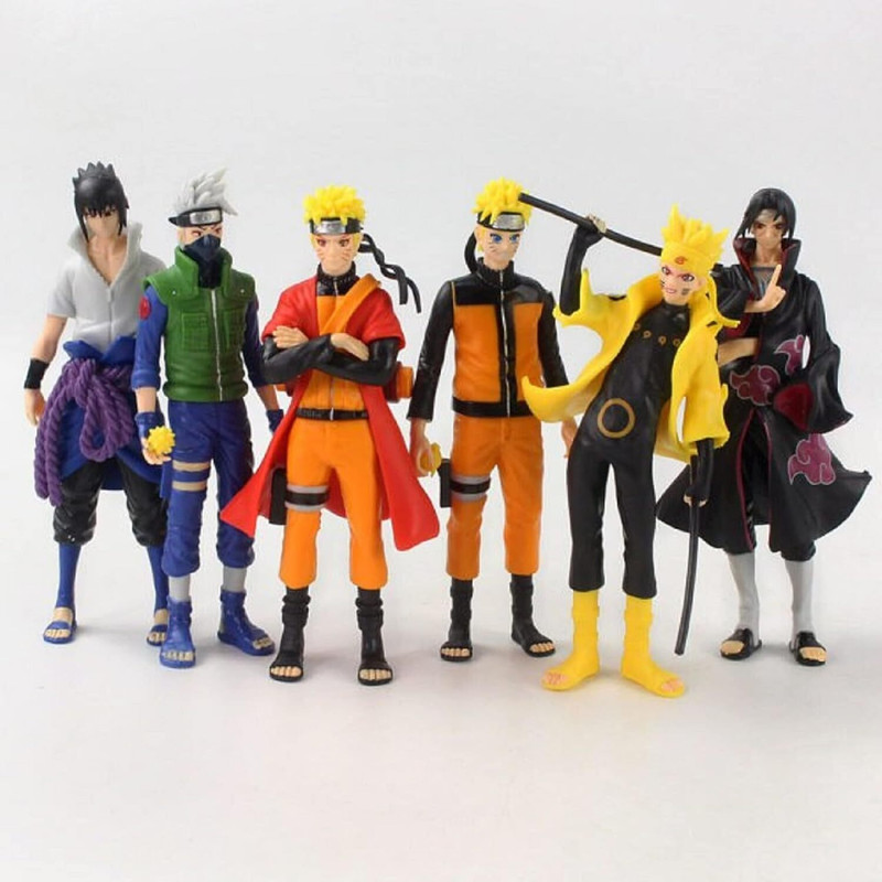 WHITE POPCORN Naruto 6 Action Figure Limited Edition for Car Dashboard, Decoration, Cake(Multicolor)