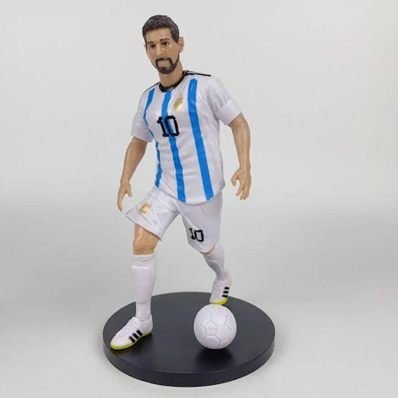 Raregets 18 cm Lionel Messi Action Figure, Argentina Soccer Star, PVC Sports Collectible(White, Blue)