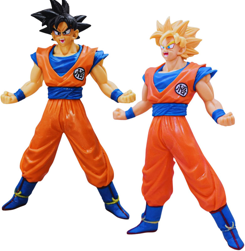 Mallexo Anime Action Figures Set 2PCs Dragon Ball Z Toys for Kids Goku Toys -18CM(Multicolor)