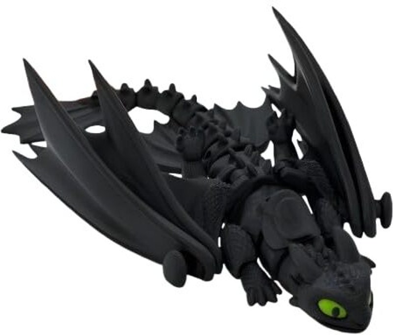 JIGGLEJUG Adorable Toothless Dragon – Night Fury Collectible Toy(Black)