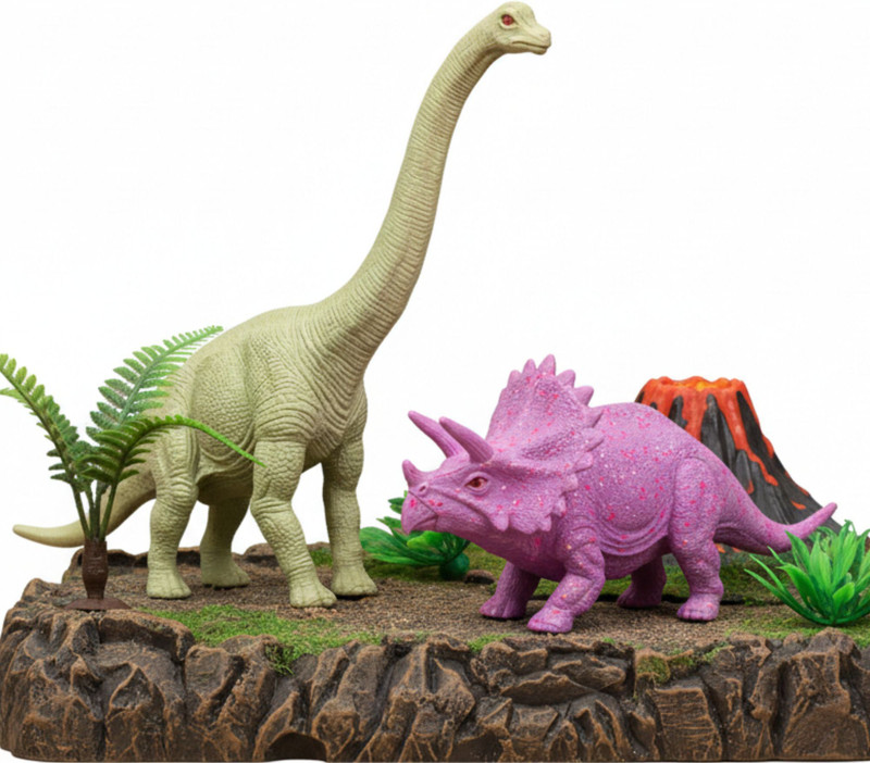 laxmi toys Educational & Fun Jumbo Size Dinosaur Toys for Kids – 2 Big Dinosaur Toy Set(Multicolor)