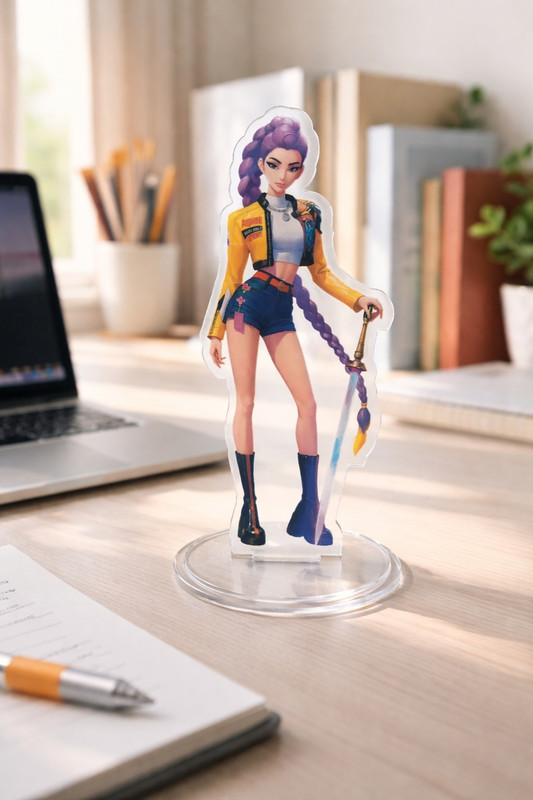 Boenjoy Gifts KPop Demon Hunters Acrylic Stand Figure 15 cm, Anime Desk Decor (Rumi)(Multicolor)