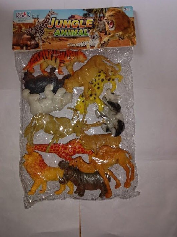Vedant animal Pack of 12 medium Size Basic Wild Zoo Animals Figurines, Made of Plastic Jungle Animals Toys Set with Tiger, Lion, Giraffe Educational Toys Playset for Kids Toddler (Multicolor)(Multicolor)