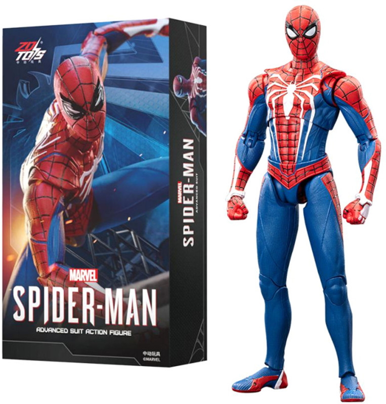 FOZZO-SK ZD Toys Spiderman Advanced Suit Action Figure 15cm Premium Box Set & Accessories(Multicolor)