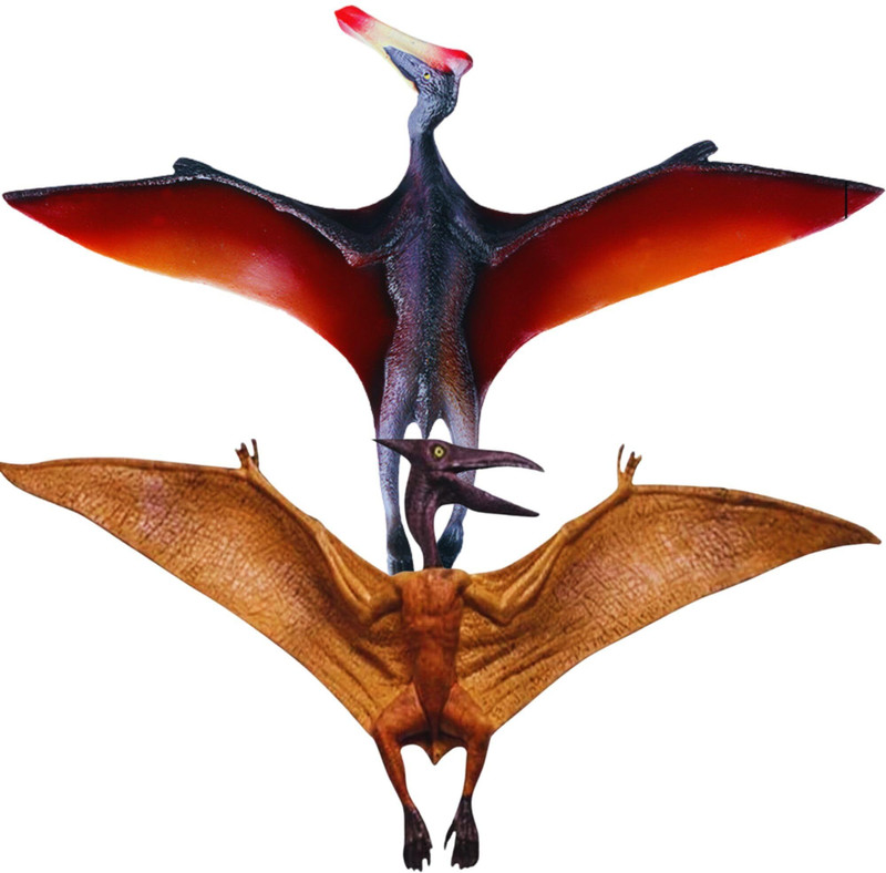 Mallexo BIG Prehistoric Flying Animals Dino Action Figures for Kids 2PCS Petrosaurus Toy(Multicolor)
