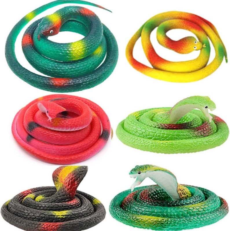 CJ CHILDREN'SJOY Rubber Snake Prank Toy for Kids/Realistic Rubber Snakes Prank Toys Black Rubber Snake Prank Toy for Kids/Realistic Rubber Snakes Prank Toys Black Gag Toy(Black)