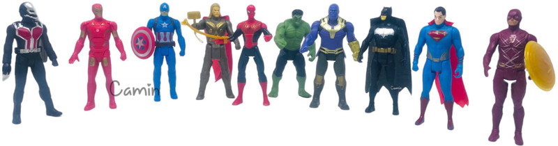 camin Marvel Avenger Superhero Action Figure Toy Set of 10 | Toy for Kids(Multicolor)