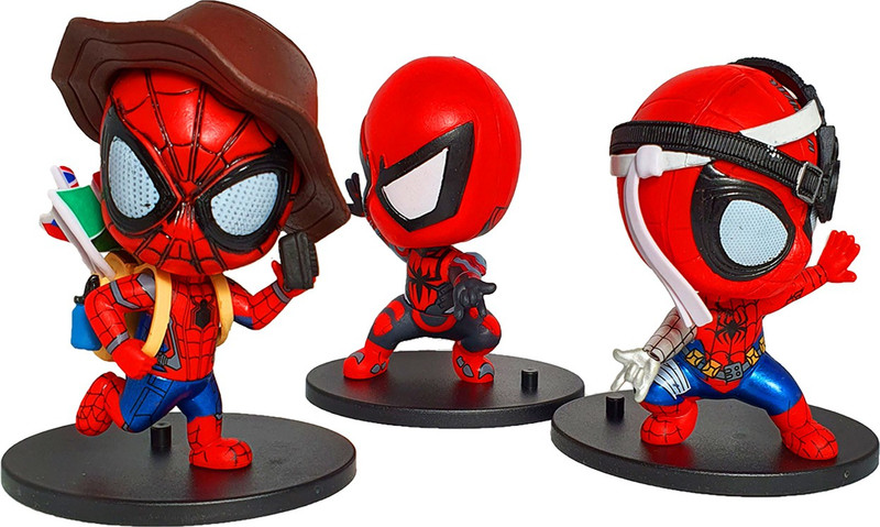 Daiyamondo Spiderman set of 3 Collectible for home decor office desk & study table(Multicolor)