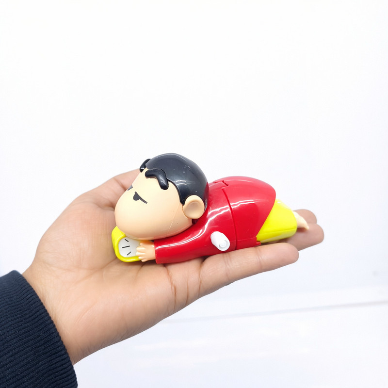 ALLWISH Shinchan Action Figure Movable Toy | Funny Wind-Up Crawling Cartoon Toy for Kids(Yellow)