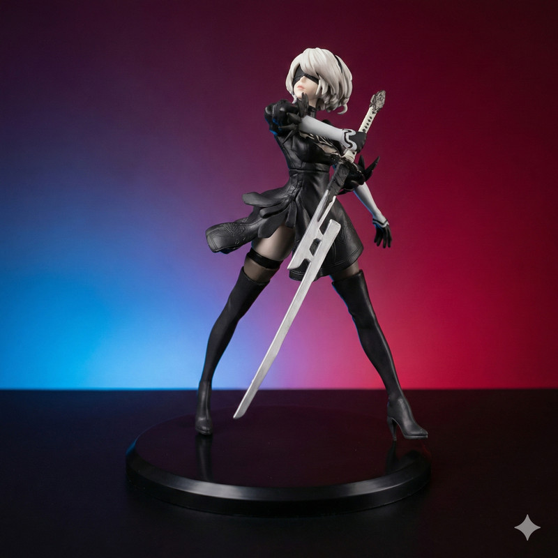 GT Gala Time 2B 17CM Nier Automata Anime Action Figure Collectible Toy(Multicolor)