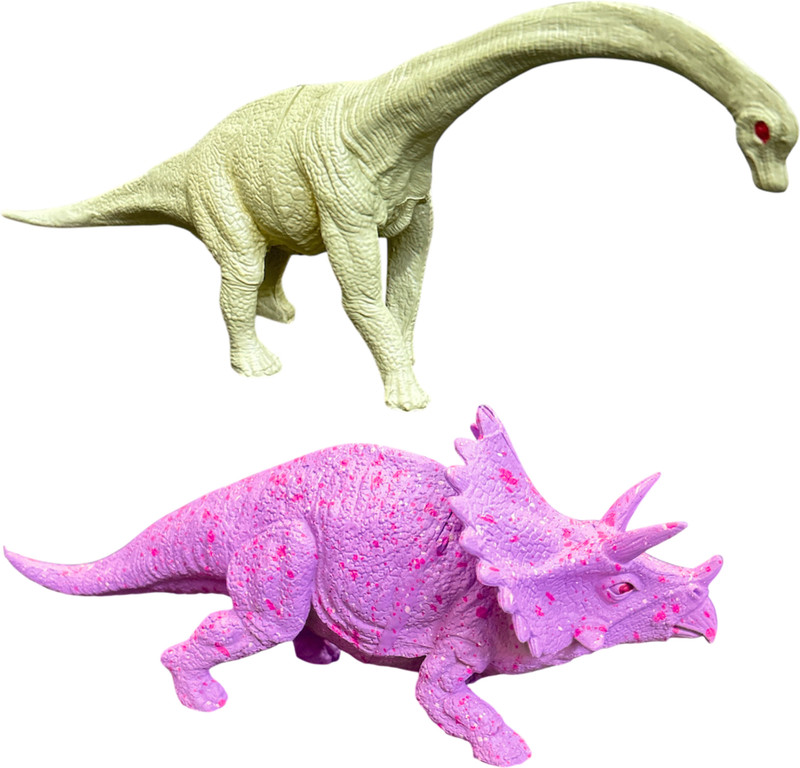 SHIV TOYS Big Size Dinosaur Toys for Kids | 2 Prehistoric Realistic Jumbo Dinosaurs(Multicolor)