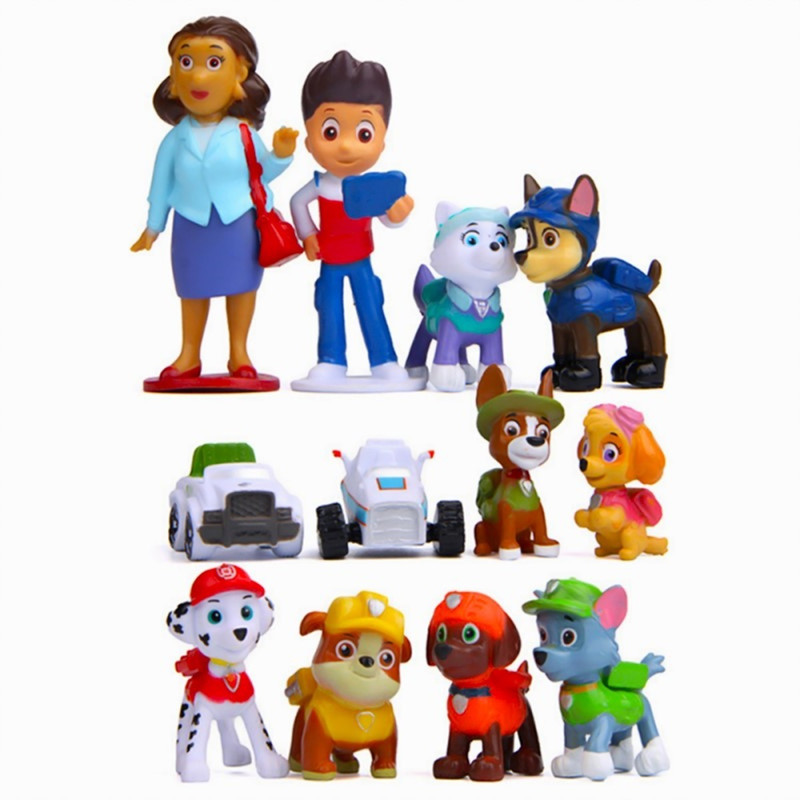 Delite New Cute PAW PATROL Friends Toys figures TINY Cartoon Puppies set(Multicolor)