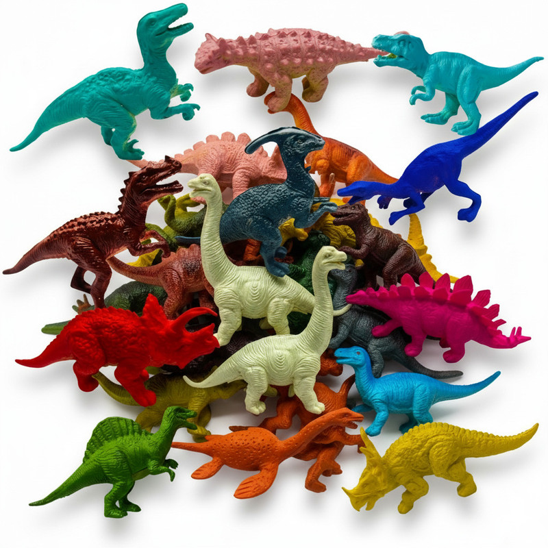 ZESTHOME Dinosaur Toys for Kids – 12pcs Small Colorful Realistic Dinosaur Toy Set(Multicolor)