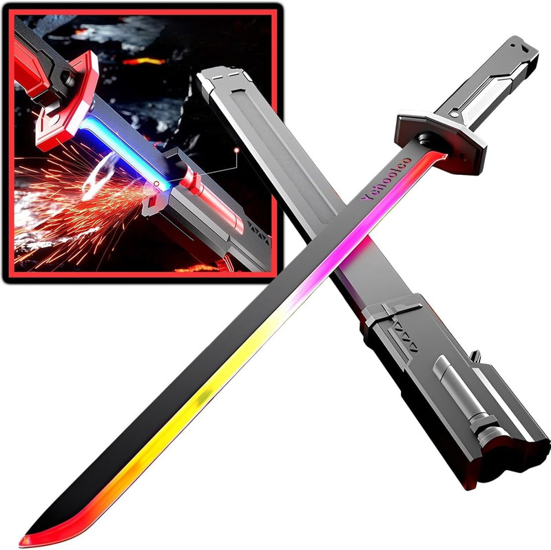SUNNIFA Kids LED Light Sword Toy with Sparking Flash Effect & Spray Mist Maces & Swords(Multicolor)