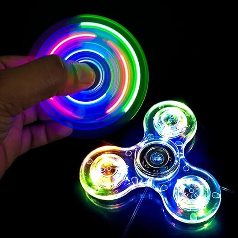 3DCUBES 3 Pieces Led Light Fidget Spinners(Multicolor)
