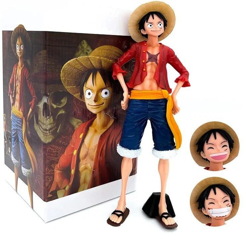 ToonyVerse Anime Luffy 3 face action figure(Multicolor)