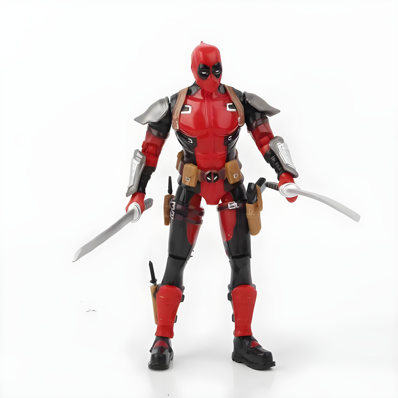RVM Toys 18cm Deadpool Action Figure with Accessories Movable Joints Gift for Fans(Multicolor)