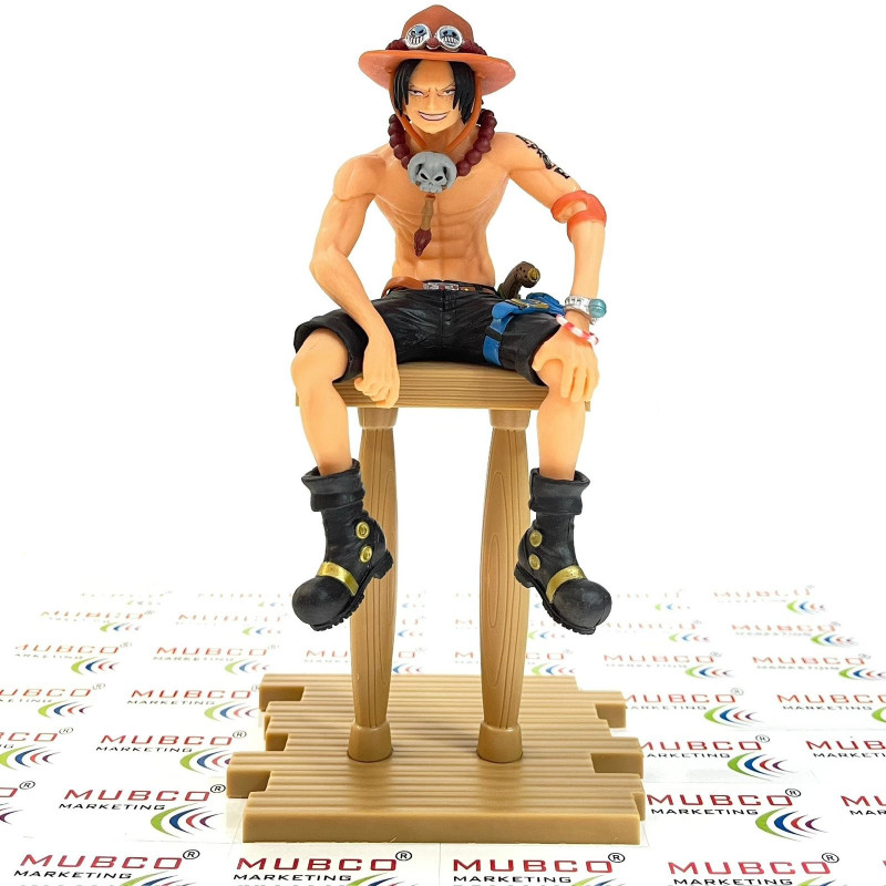 Mubco One Piece Portgas D Ace Grandline Journey Figure PVC Anime Collectible Model Toy(Multicolor)