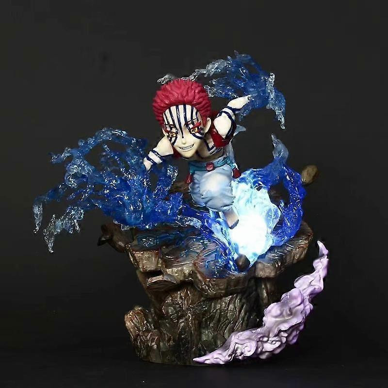 ToonyVerse Anime Demon Slayer Akaza Action Figure 13 Cm with LED Light(Multicolor)
