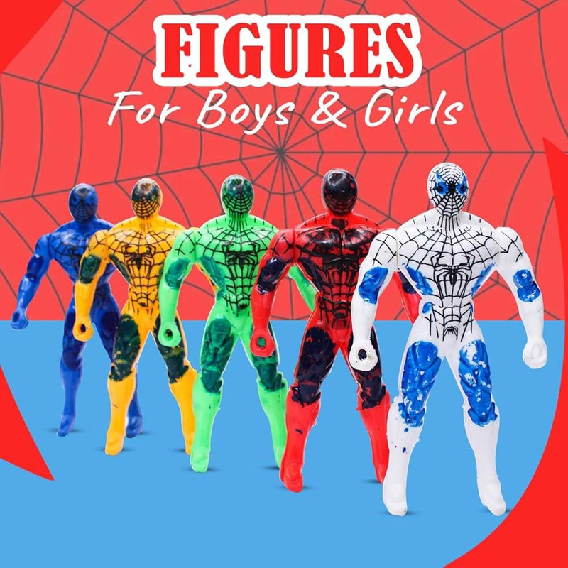 ADTOO Super Hero Toys Hero Fighter Action Figure Set multicolor pack of 5(Multicolor)
